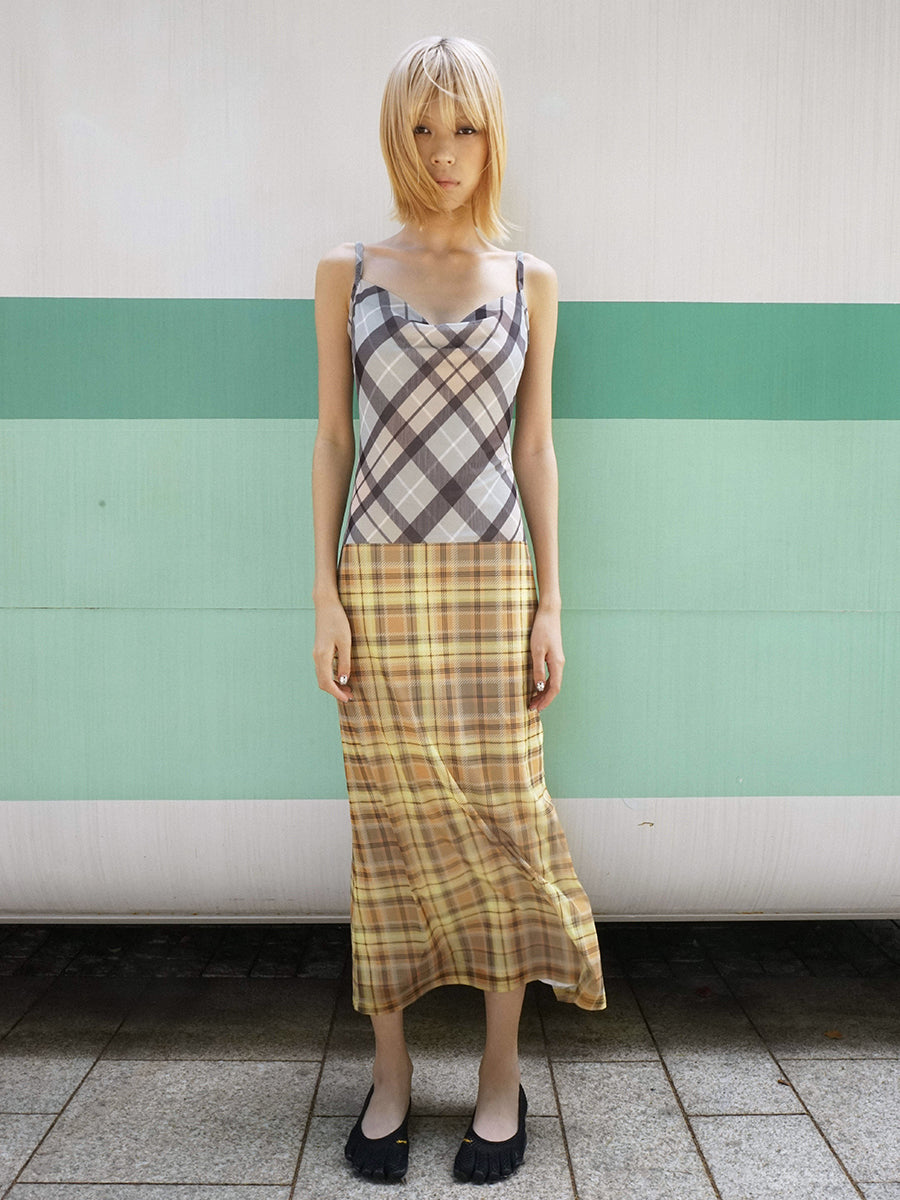 Mabel Plaid Slip Dress – TROPICEYE