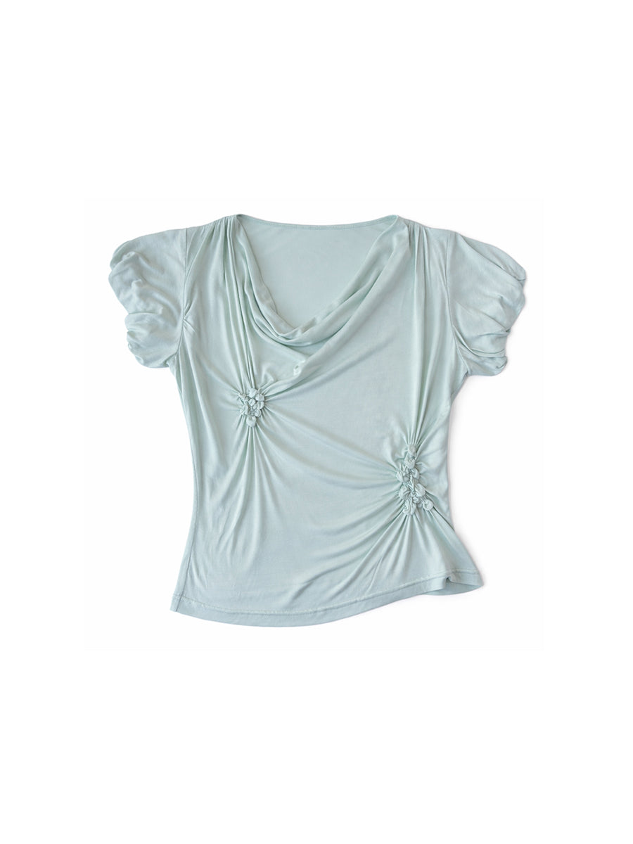 Cool Mint Puff Sleeve Tee – TROPICEYE